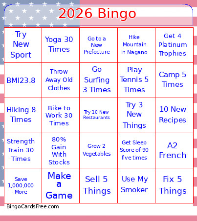 2026 Bingo Card 2