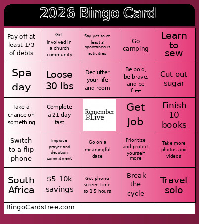 2026 Bingo Card 2