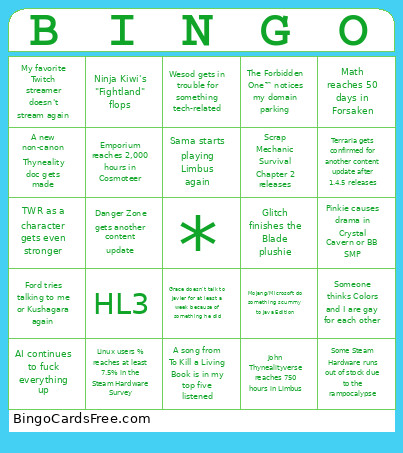 2026 Bingo Card 2
