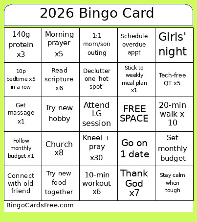 2026 Bingo Card 2