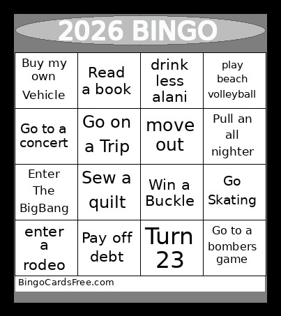 2026 Bingo Card 3