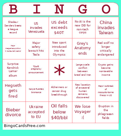 2026 Bingo Card 4