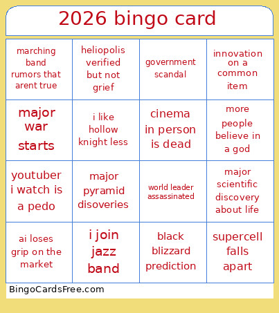 2026 Bingo Card