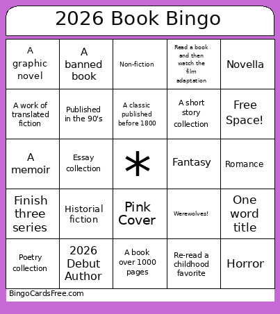 2026 Book Bingo Cards Free Unlimited 2026 Book Bingo Cards Free Unlimited