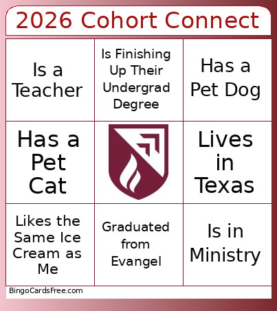 2026 Cohort Connect Bingo Card