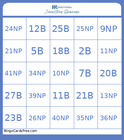 2026 Connections Showcase Bingo Card