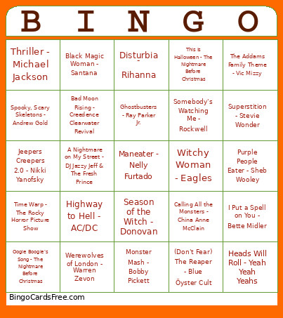 2026 Halloween Spooky ! Bingo Card