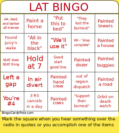 2026 LAT Bingo Card