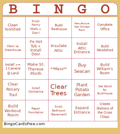 2026 Resolutions Bingo Card