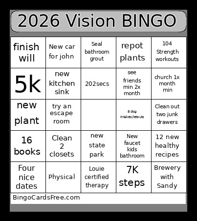 2026 Vision Bingo Card 2