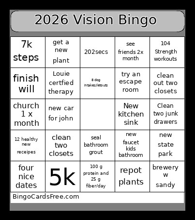 2026 Vision Bingo Card