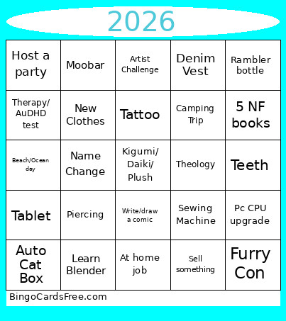2026A Bingo Card