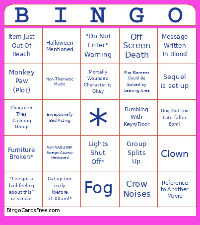 2026haloween Bingo Card