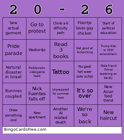 2026lll Bingo Card
