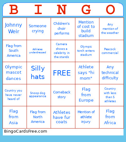 2026ol Bingo Card