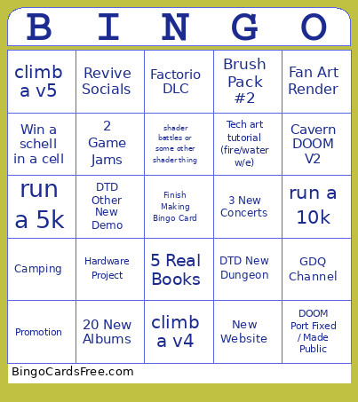 2026Private Bingo Card