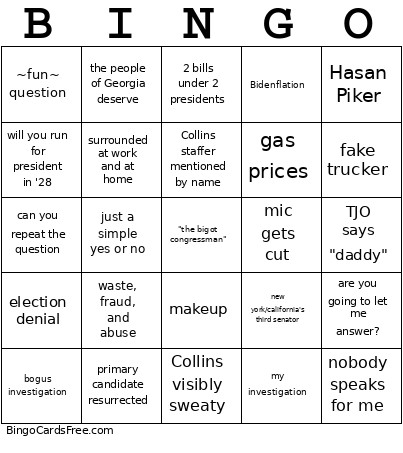 261008 Debate Bingo Card