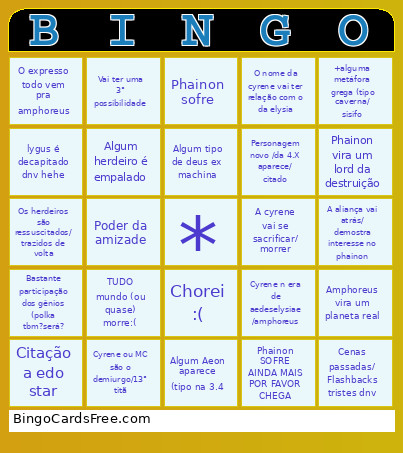 3.7 Amphoreus Bingo Card