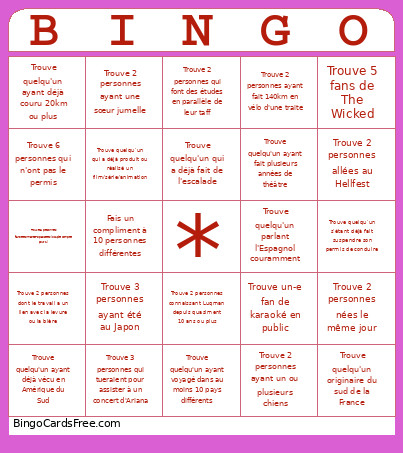 31 Ans Luqman Bingo Card