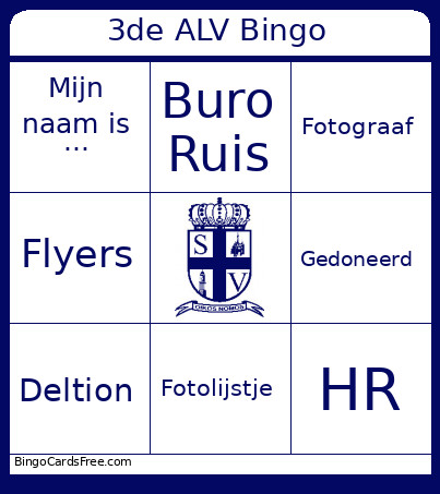 3de ALV Bingo Card