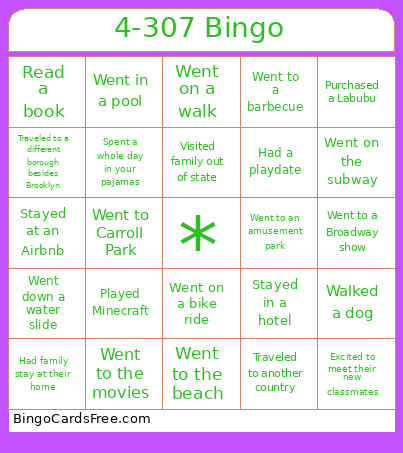 4-307 Bingo Card