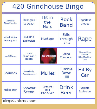 420 Grindhouse Bingo 01 (60 Items) Cards