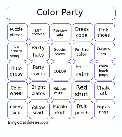 45th Birthday Party Bingo Card
