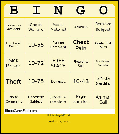 4th Bingo Card