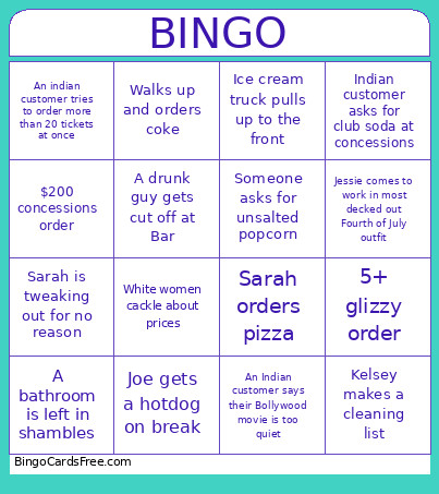 4th Bingo Card