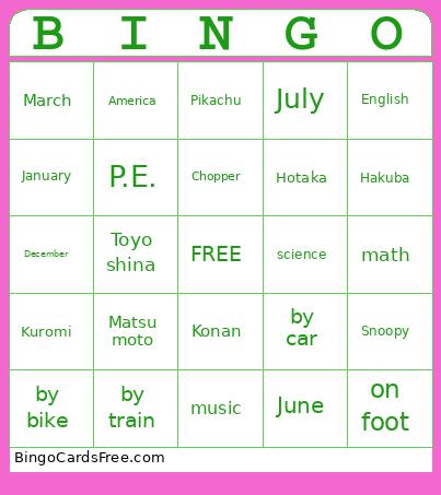 4W's + H Bingo