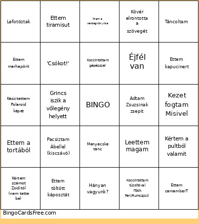 565878 Bingo Card