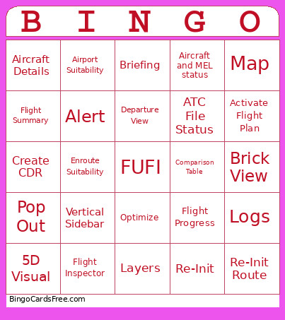 5D Visual Bingo Card