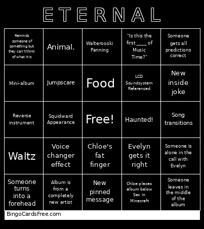 5th Symphony Bros Bingo Card