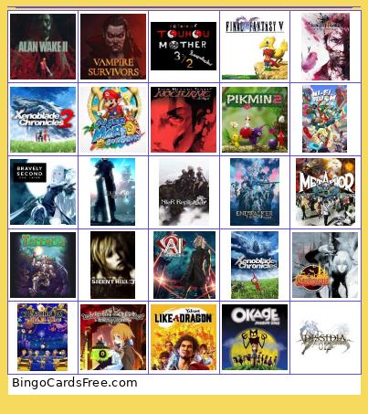 5x5 of bad taste Bingo