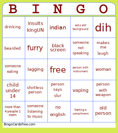 677676767 Bingo Card