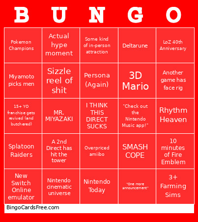 69 Lel Bingo Card
