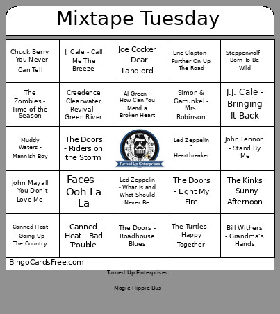 70's House Party + Hippie Bus Bingo Card