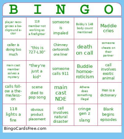 9-1-1 bingo