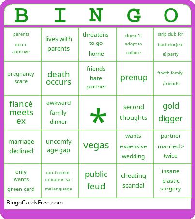 90 Day Fiance Season 10 Bingo Cards Free Pdf Printable Game, Title: BINGO