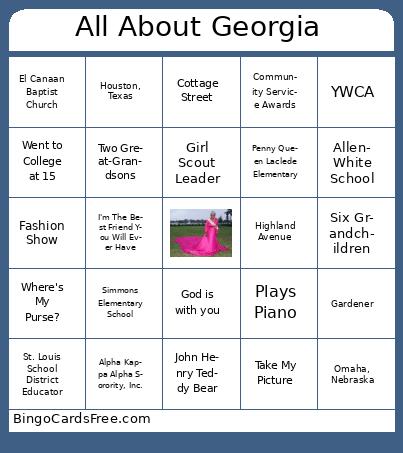 90th Birthday Card Bingo