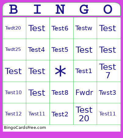 A Little More Discrete Bingo Card