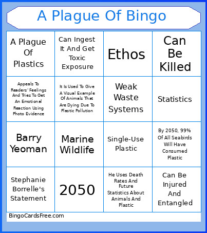 A Plague Of Bingo Card