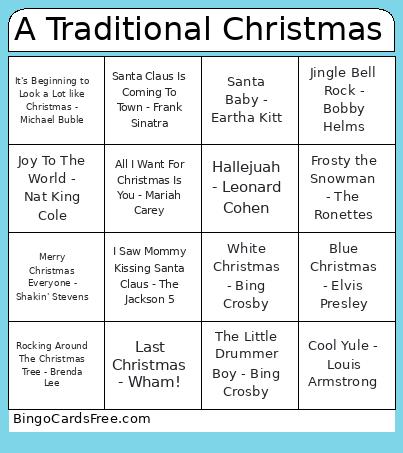 A Traditional Christmas Bingo