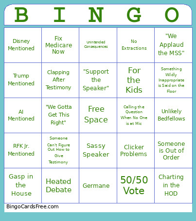A26 HOD Bingo Card