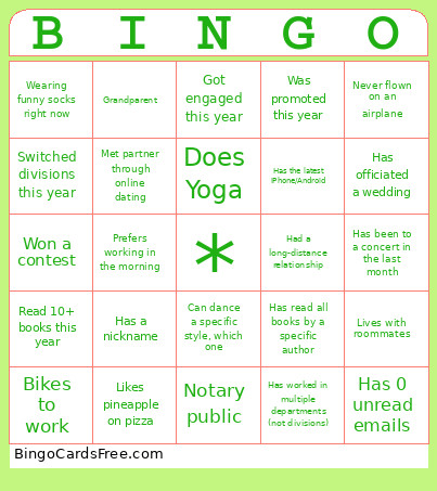 AAAAA Bingo Card
