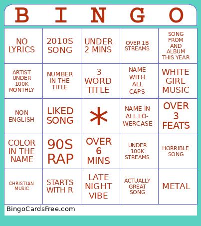 AAAAAA Bingo Cards Free Pdf Printable Game, Title: BINGO