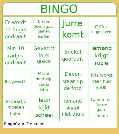 Aaaaaaaa Bingo Card
