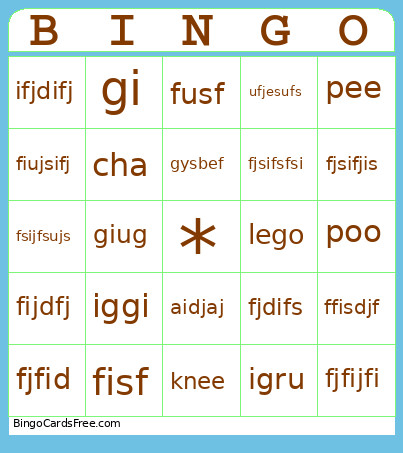 Aaaaaaaaaa Bingo Card