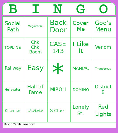 Aaaaaaaaaaaaaaaaa Bingo Card