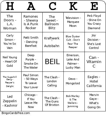 Aaseepokal Bingo Card